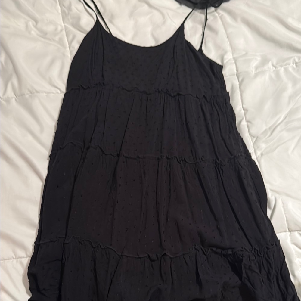 Chic Black Tiered Dress